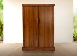 Crystal 2 Door Wardrobe - Teak (WFL-CRYSTAL-2WD-S)