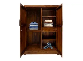 Crystal 2 Door Wardrobe - Teak (WFL-CRYSTAL-2WD-S)