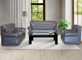 Kingston Sofa - Black Colour PVC