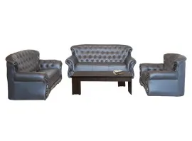 Kingston Sofa - Black Colour PVC