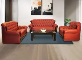 Kingston Sofa - Maroon Colour PVC