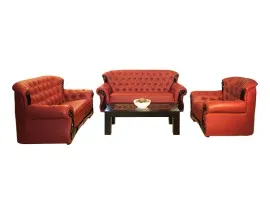 Kingston Sofa - Maroon Colour PVC