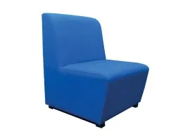 Box Type Single Lobby Chair LBC01 - Blue