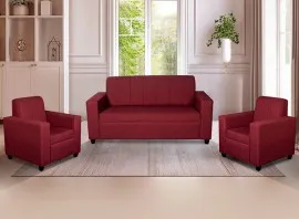 Monaco Sofa Maroon Fabric
