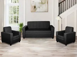 Monaco Sofa Black Fabric