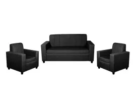 Monaco Sofa Black Fabric