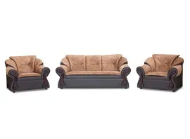 Raid Sofa (Brown PVC And Fabric) - WFL-NEW-RAID-BR-S