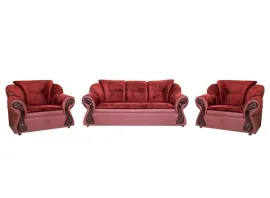 Raid Sofa (Maroon PVC And Fabric) - WFL-NEW-RAID-BL-S