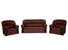 Nobel Sofa - Brown PVC (WFL-NOBEL-NEW-BR-S)