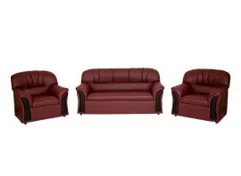 Nobel Sofa - Maroon PVC (WFL-NOBEL-NEW-MR-S)