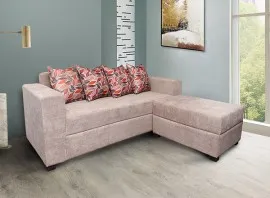 Rio L Sofa With Ottoman - RIO-03 (Ash Gray)