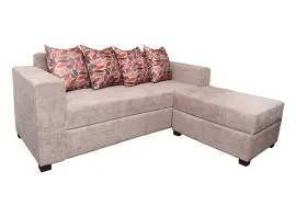Rio L Sofa With Ottoman - RIO-03 (Ash Gray)
