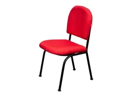 Fabric Visitor Chair Without Arms - Red (WFL-SOC-V010-RD-S)