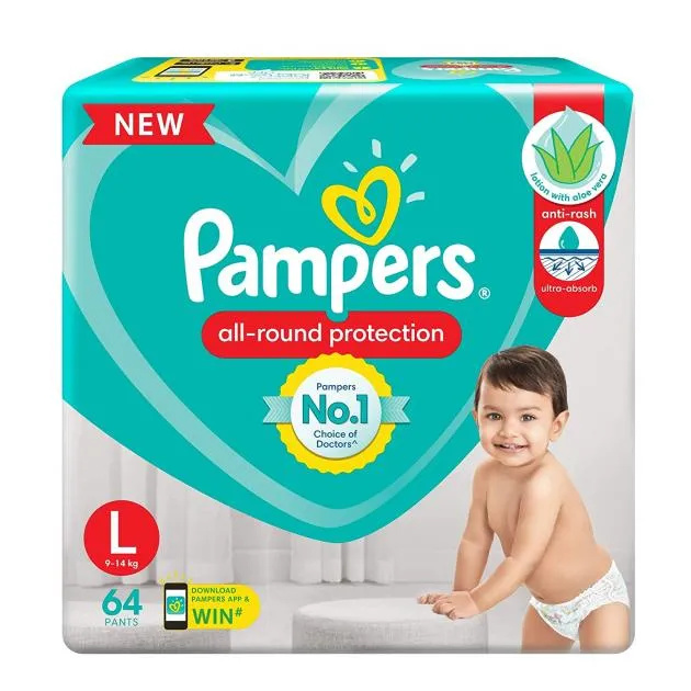 Pampers Pants Large 64 Pants (9-14 KG) - FMCG-PPL64