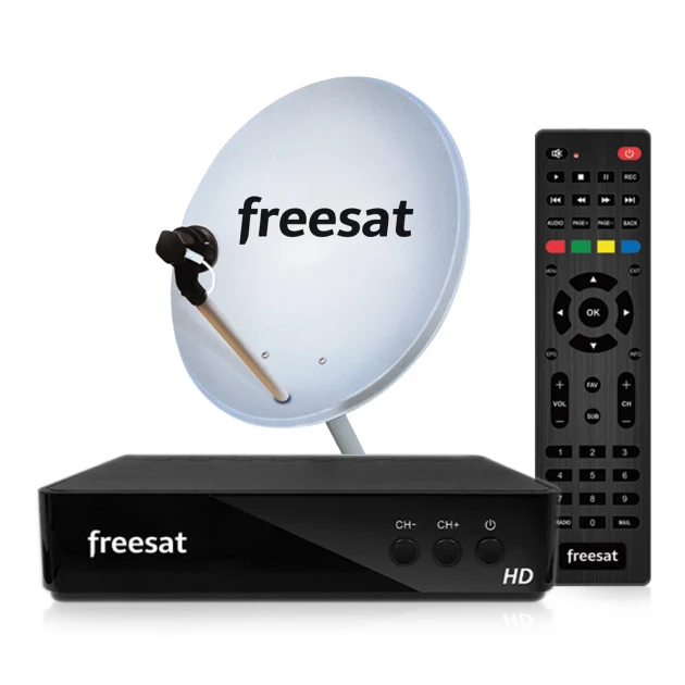 Freesat HD Digital TV / Satellite TV Connection Dish Antenna And Set-Top-Box Full Kit