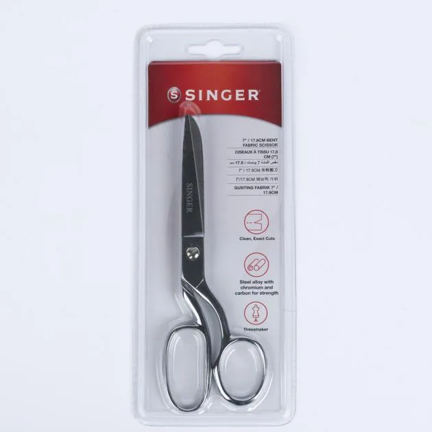 Singer 7" Steel Bent Fabric Scissors (250016113)