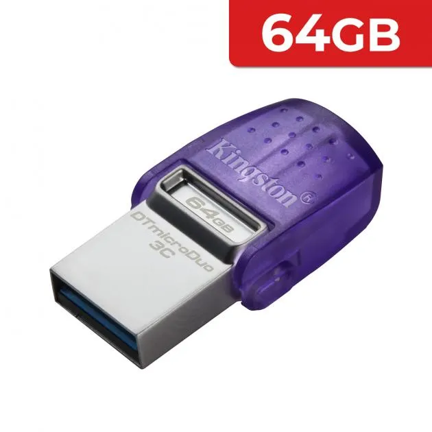 Kingston 64GB OTG High-Speed USB Type-C / Type-A DataTraveler microDuo 3C USB Flash Drive