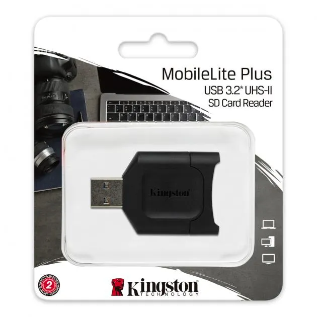 Kingston USB 3.2 Gen 1 MobileLite Plus SD Card Reader With UHS-II Support - MLP