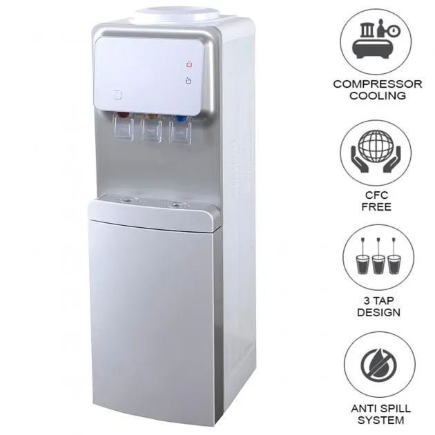 Nikai Water Dispenser - 3 Taps With 16L Cabinet Storage, 500 W