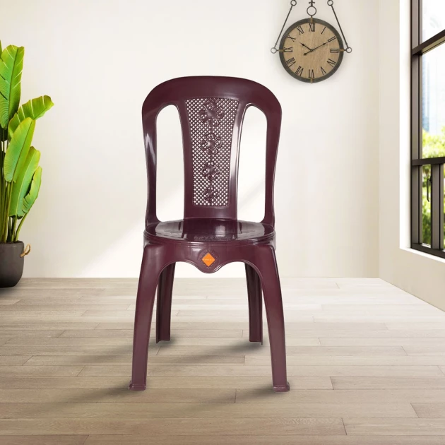 PHOENIX Cafe Plastic Chair - New Rose Wood Color (PF-CAFE-NEW-RW-S)