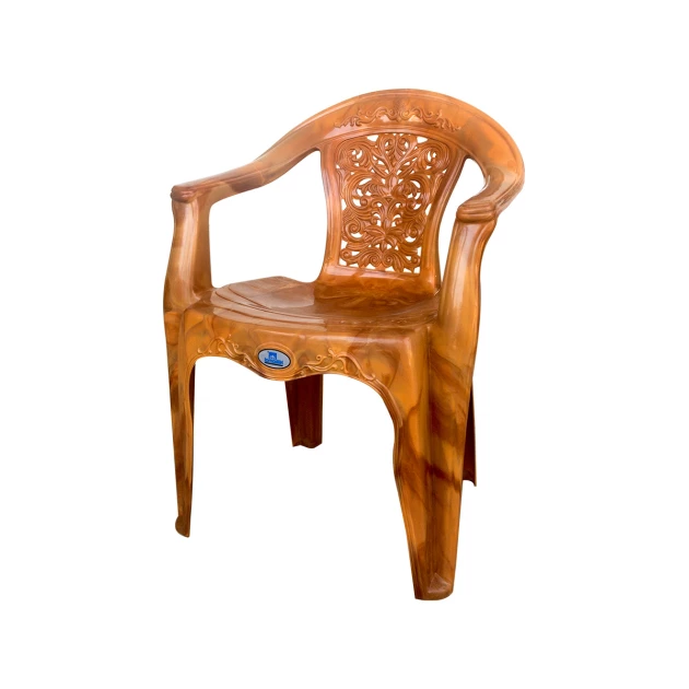 Nilkamal Diamond Plastic Chair - Pear Wood Colour (PF-DIAMOND-NKL-PW-S)
