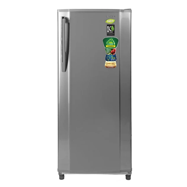 Singer GEO Refrigerator - Single Door, 185L (Silver)