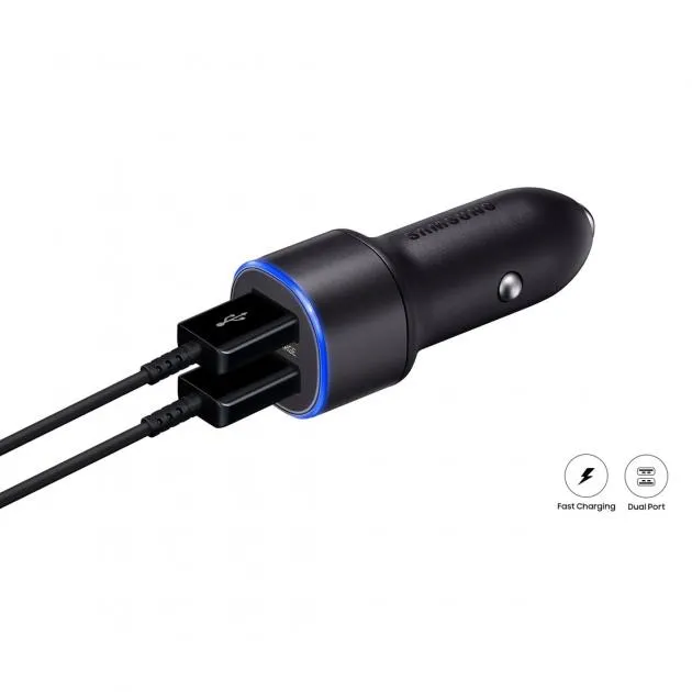 Samsung 15W Dual Port Car Charger - EP-L1100WBEGUS