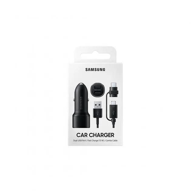 Samsung 15W Dual Port Car Charger - EP-L1100WBEGUS