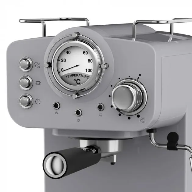 Swan Retro Pump Espresso Coffee Machine SK22110G - 1100W, (Grey)