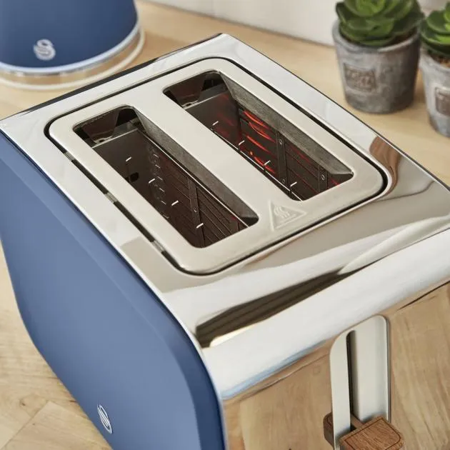 Swan 2 Slice Nordic Style Toaster ST14610BLUN (Blue)