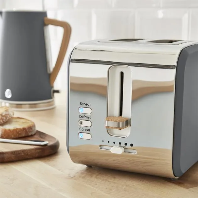 Swan 2 Slice Nordic Style Toaster 900W (Grey)