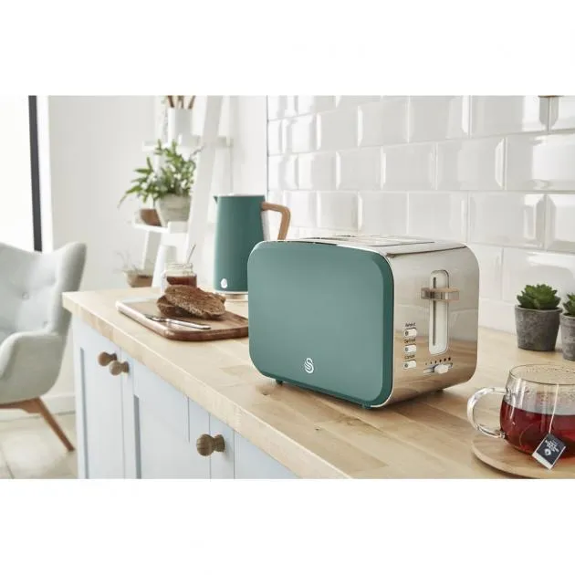 Swan 2 Slice Nordic Style Toaster ST14610GREN (Green)