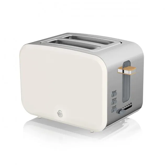 Swan 2 Slice Nordic Style Toaster 900W (White)