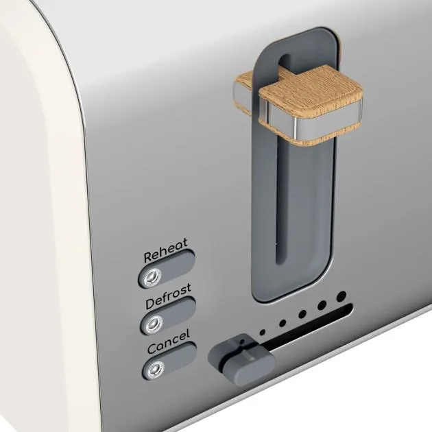 Swan 2 Slice Nordic Style Toaster 900W (White)