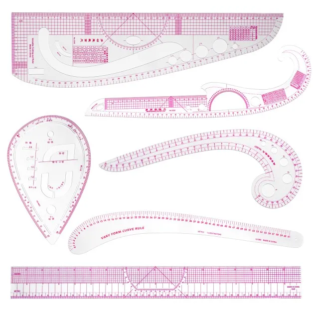 Singer Tailor Ruler Set For Pattern Making - 6 Types (TAILOR-RULER-PACK)