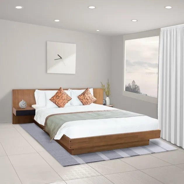 Tranquil Queen Size Bed - WF-TRANQUIL-BDQ-S (Brown)
