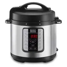 BLACK+DECKER PCP1000 Smart Steam Pot, 6L Pressure Cooker 