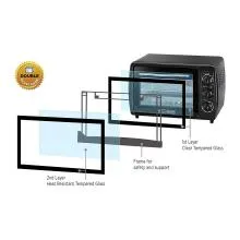 BLACK+DECKER 19 Litre Double Glass Multifunction Toaster Oven With Rotisserie (TRO19RDG-B5) Thumbnail 4