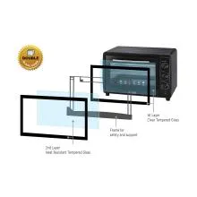 BLACK+DECKER 45L Double Glass Multifunction Toaster (TRO45RDG-B5) Thumbnail 3