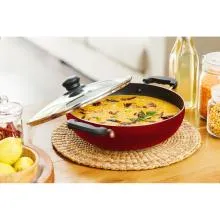 Bristo Cooking Pan 28cm With Glass Lid (BR-COOKPAN28) Thumbnail 2