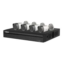 Dahua Security System 4 Channel Tribrid 1080P Compact 1U HCVR With 4 x 1080P HD Cameras