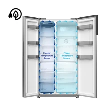 Hitachi Refrigerator 2 Door Side By Side, 525L, Metal Door (H-HRSN9552DDXKH) Thumbnail 4