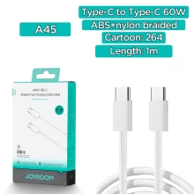 JOYROOM S-A45 Ben Series Braided 60W Type-C To Type-C Fast Charging Data Cable