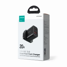 JOYROOM TCF05 20W A+C Dual-Port Charger (Black) Thumbnail 6