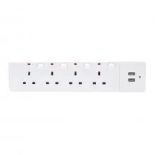 Kevilton 4 Way USB Trailing Socket 3M (KV-4WUTS3M)