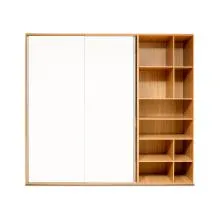 Amish Wardrobe - Sahara Walnut & White (LF-AMI-2WD-SWW-S)