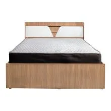 Aurora Queen Size Bed - LF-AURO-BDQ-SWW-S (Sahara Walnut & White) Thumbnail 1