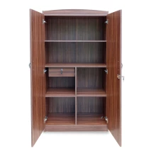 Budget 2 Door Wardrobe - Walnut (LF-BUDGET-2WD-WN-S) Thumbnail 2