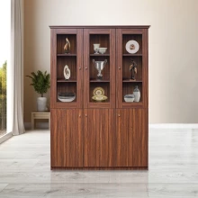 Clover Display Cabinet - Walnut Colour (LF-CLOVER-DC-WN-S)