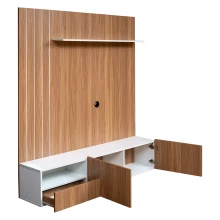 Coaster TV Stand - Sahara Walnut & White (LF-COAST-TVS-SWW-S) Thumbnail 2